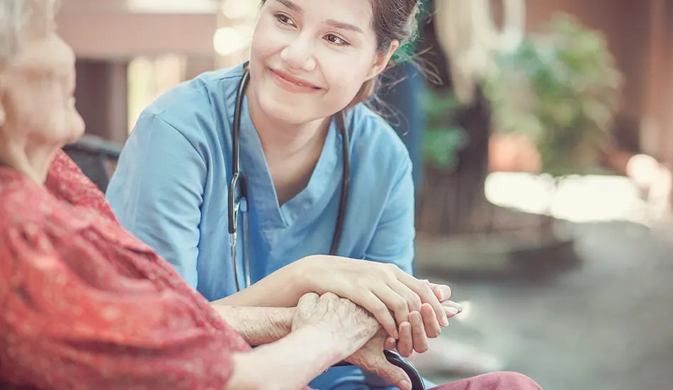 Central Coast Hospice Nurse and Patient